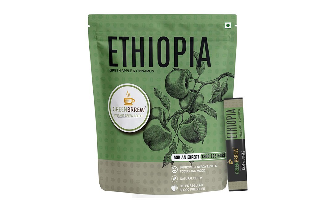 GreenBrrew Ethiopia Green Apple & Cinnamon   Pack  30 grams